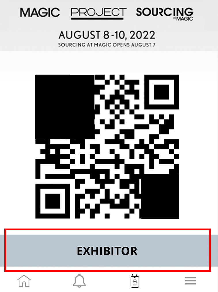 Select the Exhibitor Badge